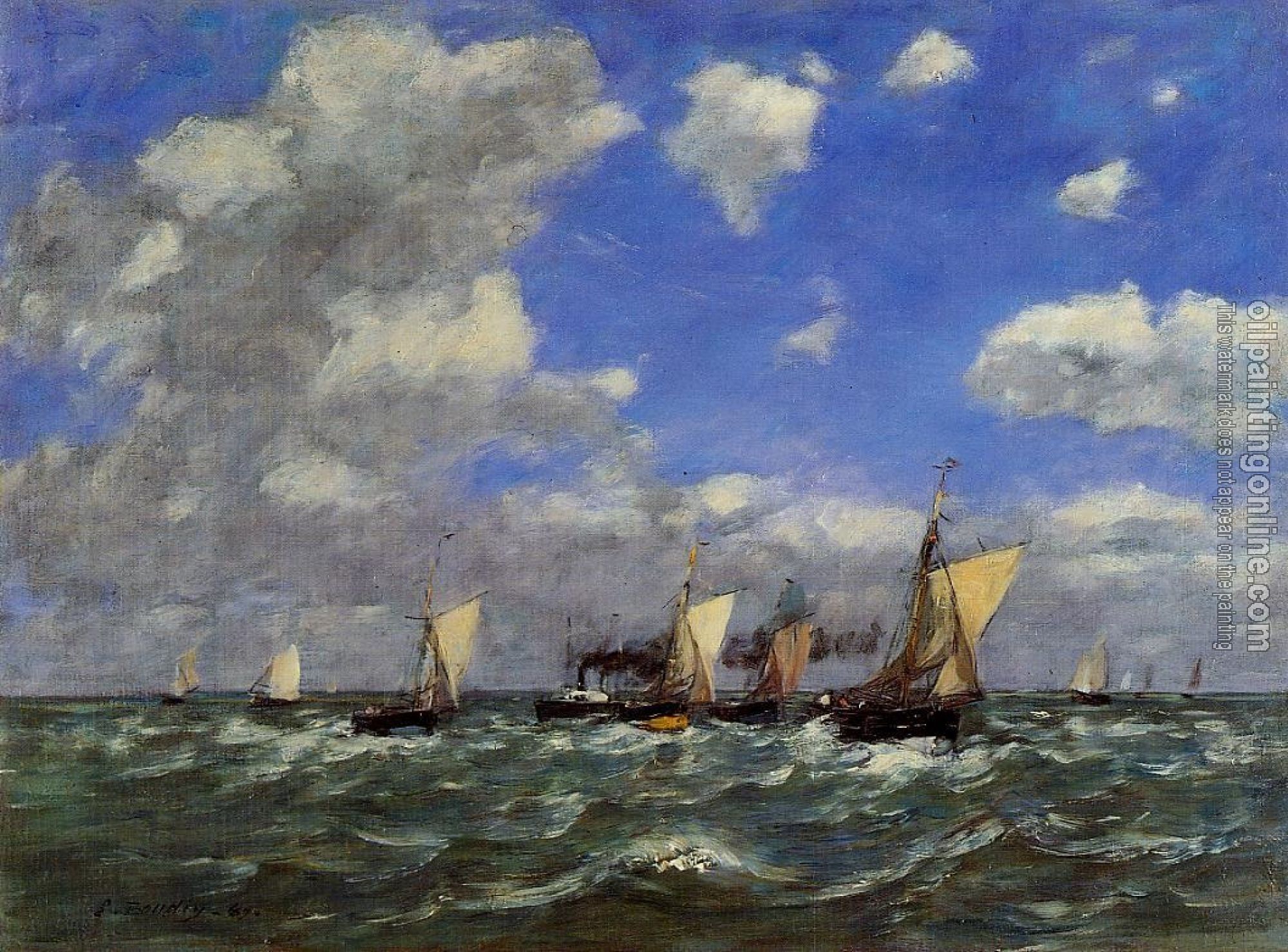 Boudin, Eugene - Open Sea